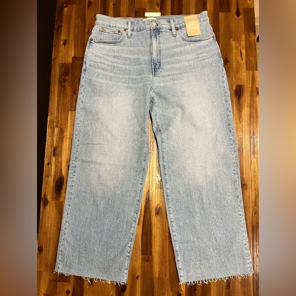 Madewell The Tall Perfect Vintage Wide-Leg Crop Jean Altoona Wash size 16 NP389 - Picture 6 of 16